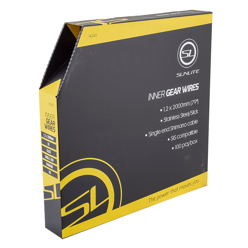 Sunlite Shift Cables 2000mm 1.2mm Slick 100/bx MTB/Road