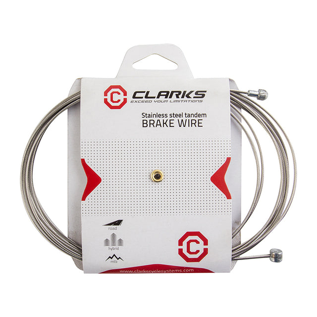 Clarks Stainless Steel Brake Wire Front or rear 3060mm 1.5mm SS Silver MTB/Road