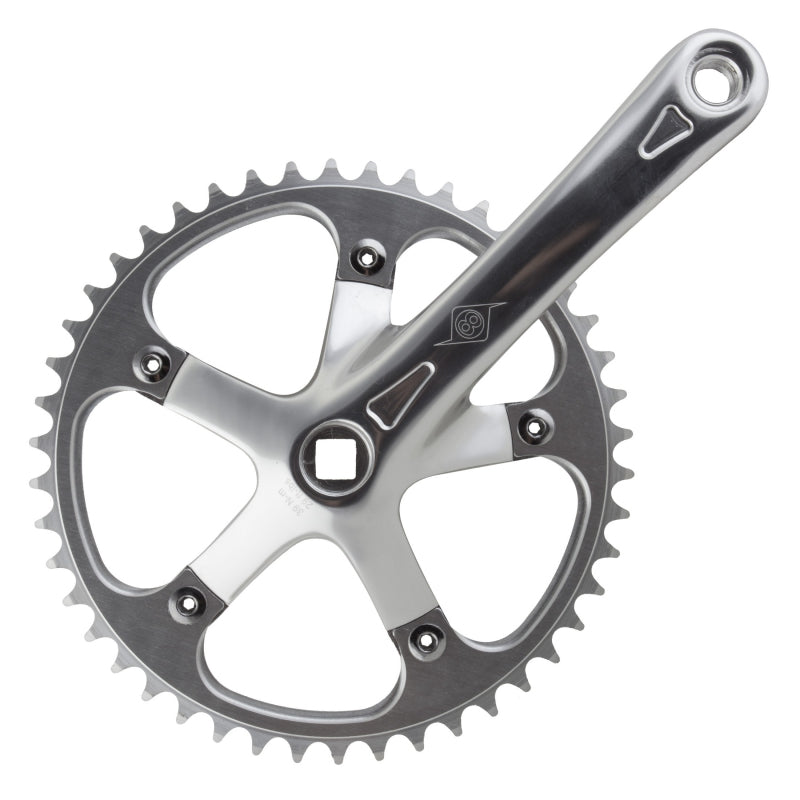 Origin8 SST 165x46 103mm JIS Square Taper crankset silver/silver