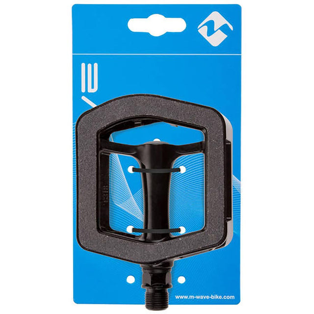 M-Wave Steady Sand Non-Slip Pedals Body: Nylon Spindle: Cr-Mo 9/16'' Black Pair