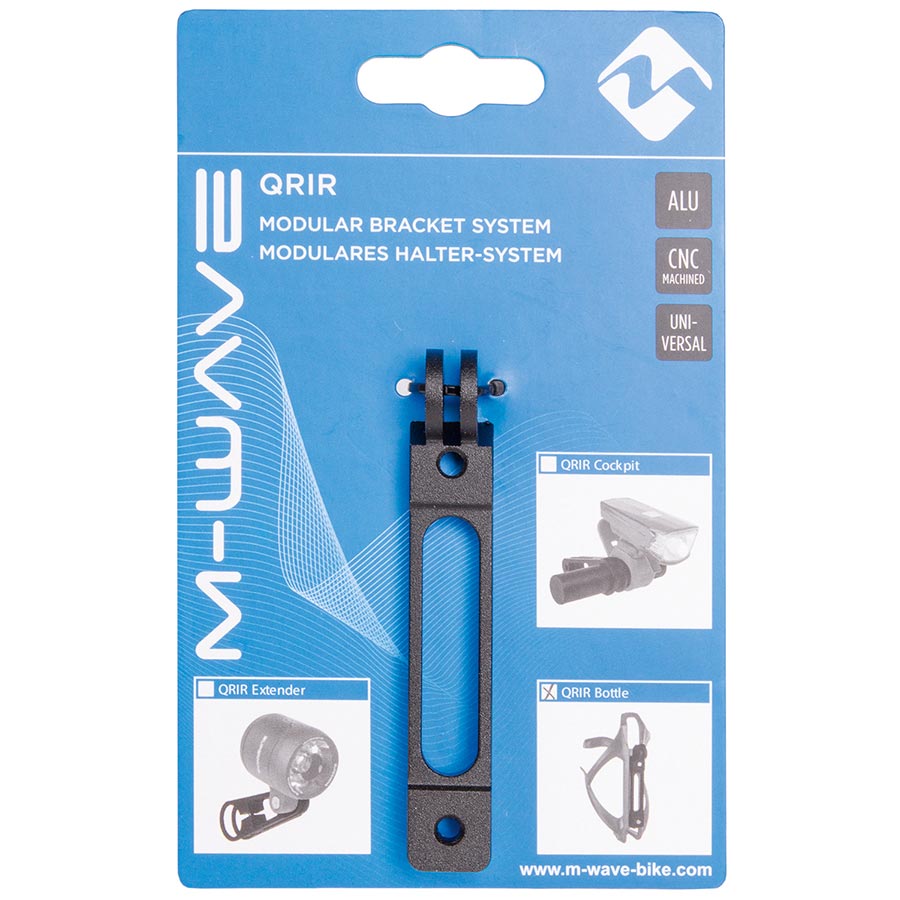 M-Wave QRIR Bottle Cage Adapter Aluminum Black