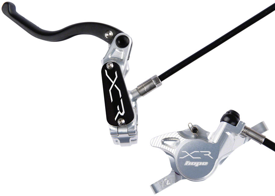Hope XCR Pro X2 Disc Brake and Lever Set - Hydraulic Post Mount - Front, Silver
