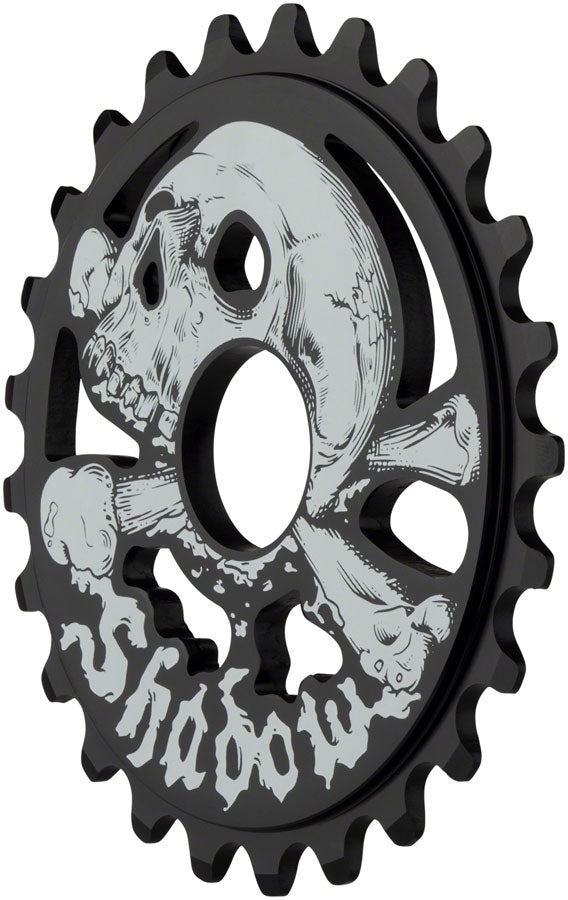 The Shadow Conspiracy Cranium Sprocket - 5mm Thick 7075-T6 Alloy - 25T, Black