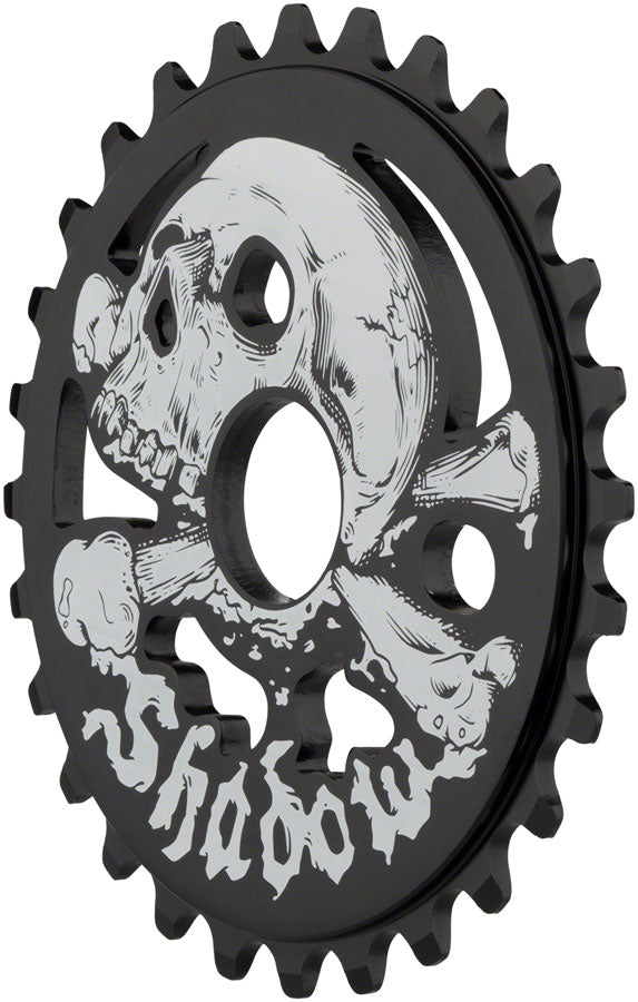 The Shadow Conspiracy Cranium Sprocket - 5mm Thick 7075-T6 Alloy - 28T, Black