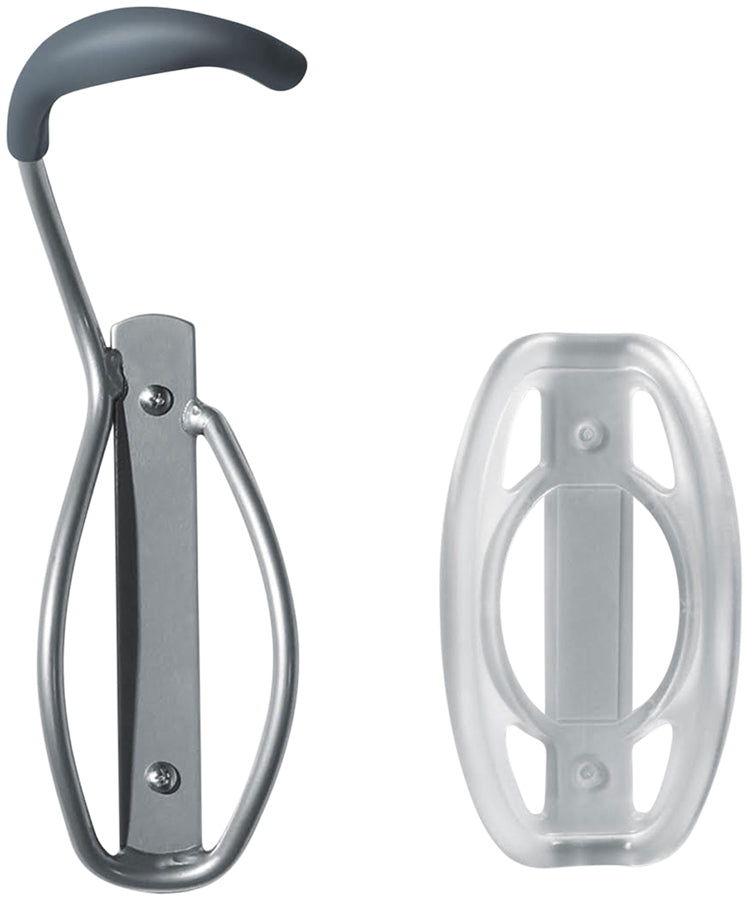 Delta Single Bike Wall Mount Rack with Tire Tray: Holds One Bike Gray