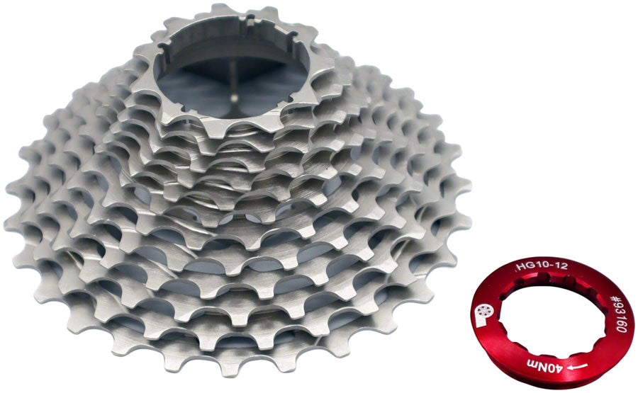 Prestacycle UniBlock Cassette - Silver - 12-Speed, HG 12, 11-34