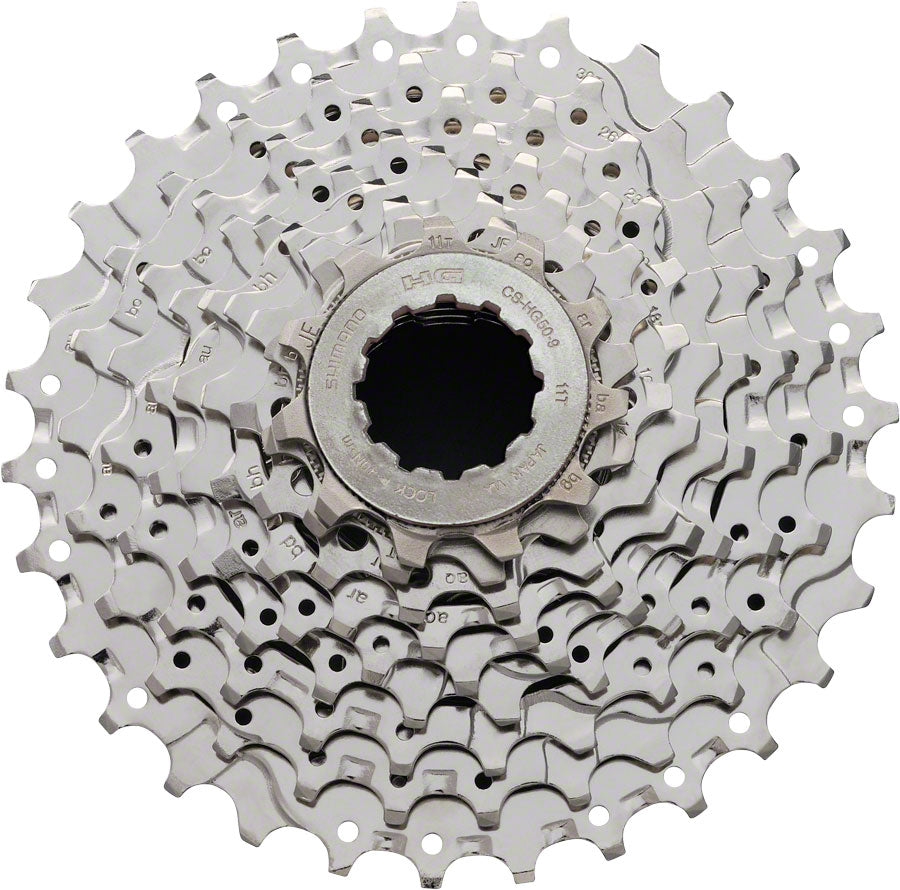 Shimano Sora CS-HG50 Cassette - 9 Speed Silver Nickel Plated - 11-30t
