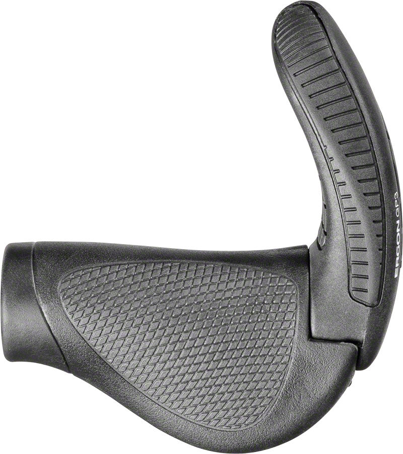 Ergon GP3 Grips - Black/Gray - Lock-On Twistshift, Small