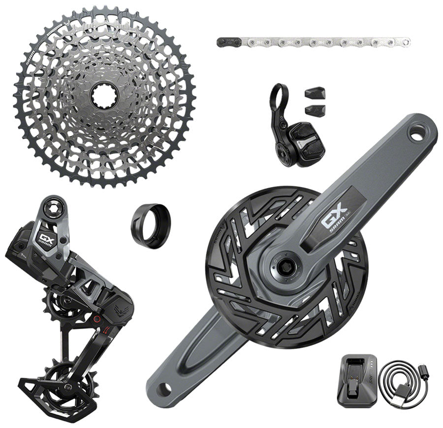 SRAM GX Eagle T-Type Ebike AXS Groupset - 10-52t Cassette - 36T, ISIS Crank Arms