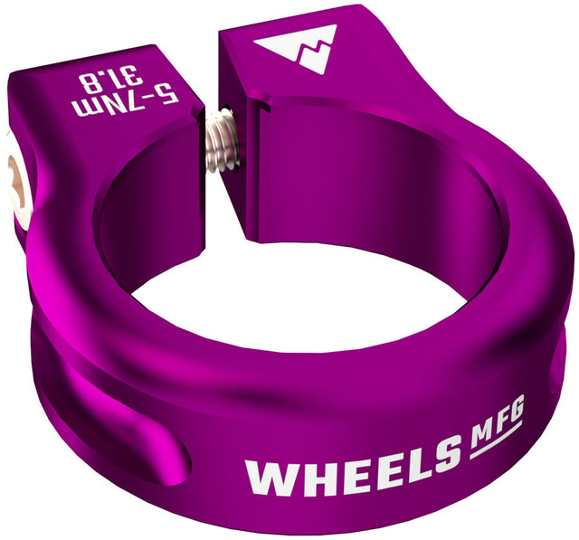 Wheels Manufacturing Seatpost Clamp - 31.8mm Bolt-On Purple