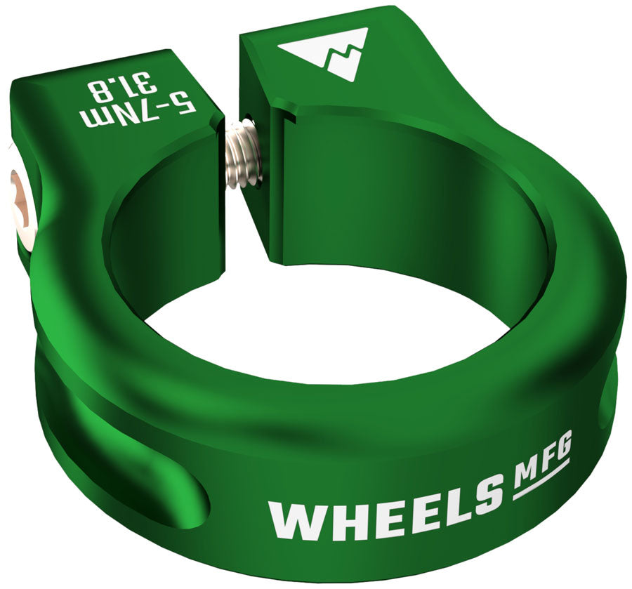 Wheels Manufacturing Seatpost Clamp - 31.8mm Bolt-On Green
