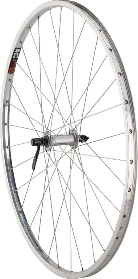 Quality Wheels CR-18 Front Wheel - 27" QR x 100mm Rim Brake Polished/Silver Clincher 32H