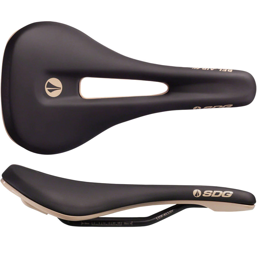 SDG Bel-Air V3 Overland Saddle Lux-Alloy Rails Black/Tan