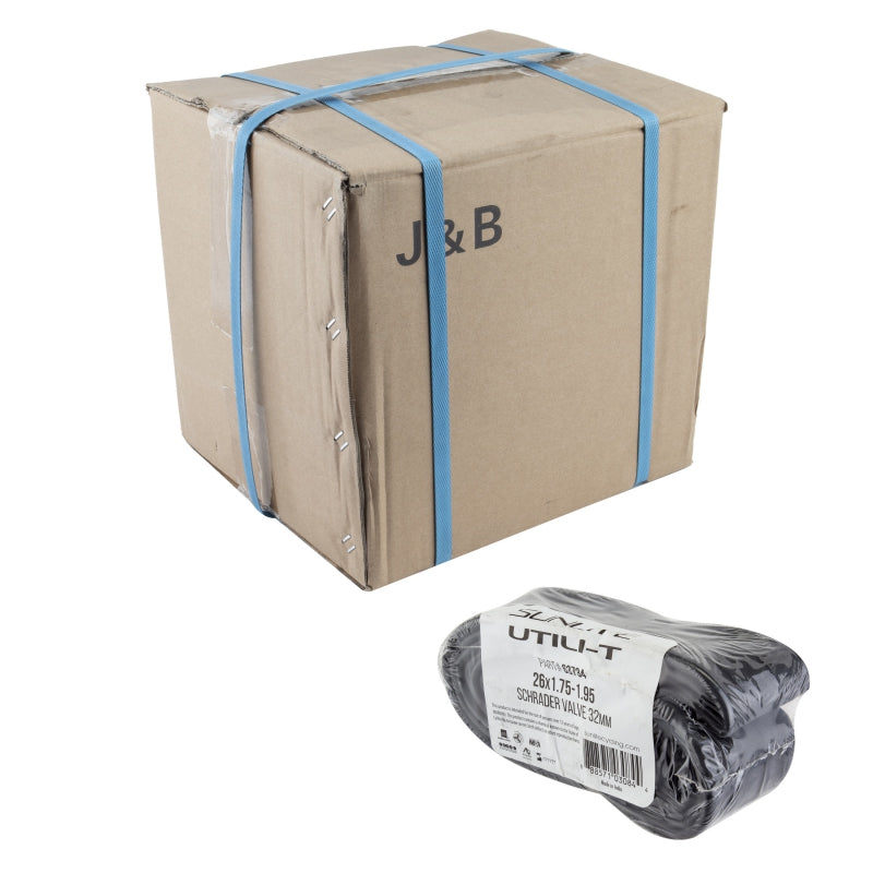 Sunlite Utili-T Standard Schrader Valve Tubes 26x1.75-1.95 SV 32mm 0d Smooth Removable 39mm 0.9mm