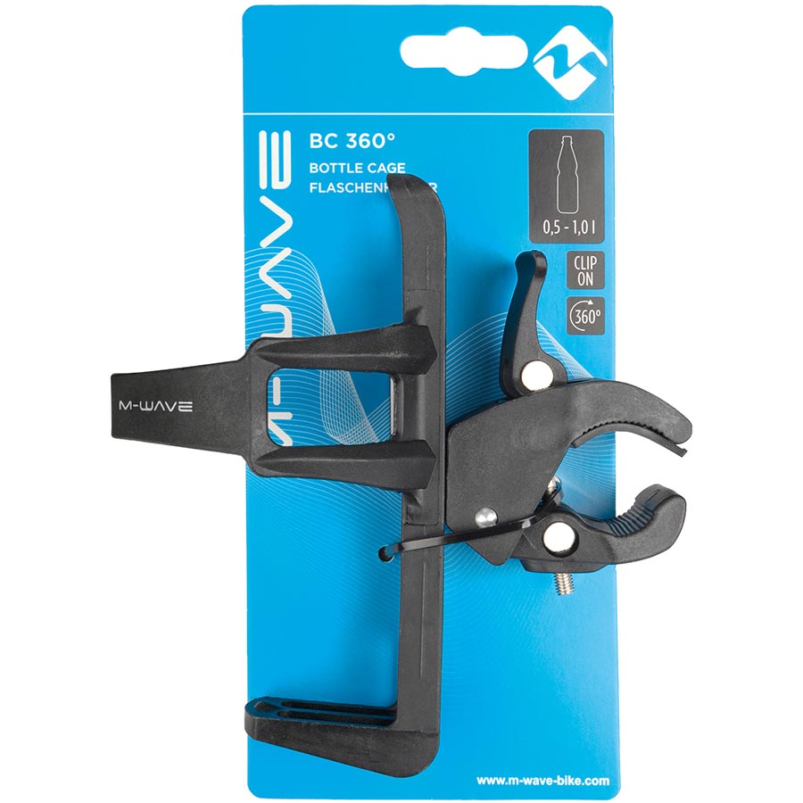 M-Wave BC 360 Bottle Cage Plastic Adjustable angle Black