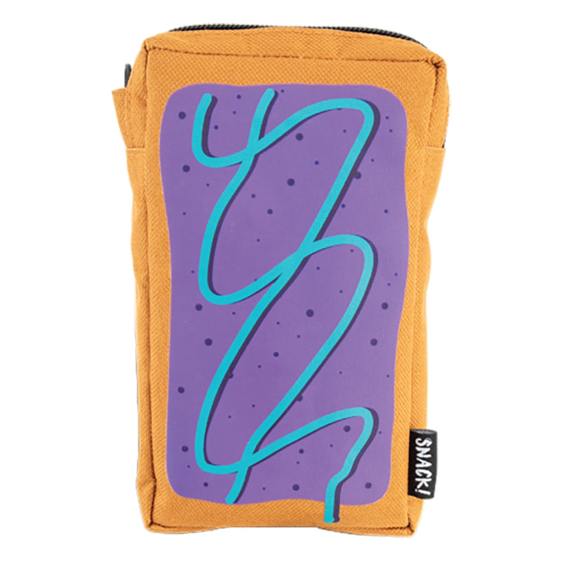 Snack! Top Tart Pouch Bag Velcro Straps 3.75x1.22x6.50` 29.75c.i. Brown