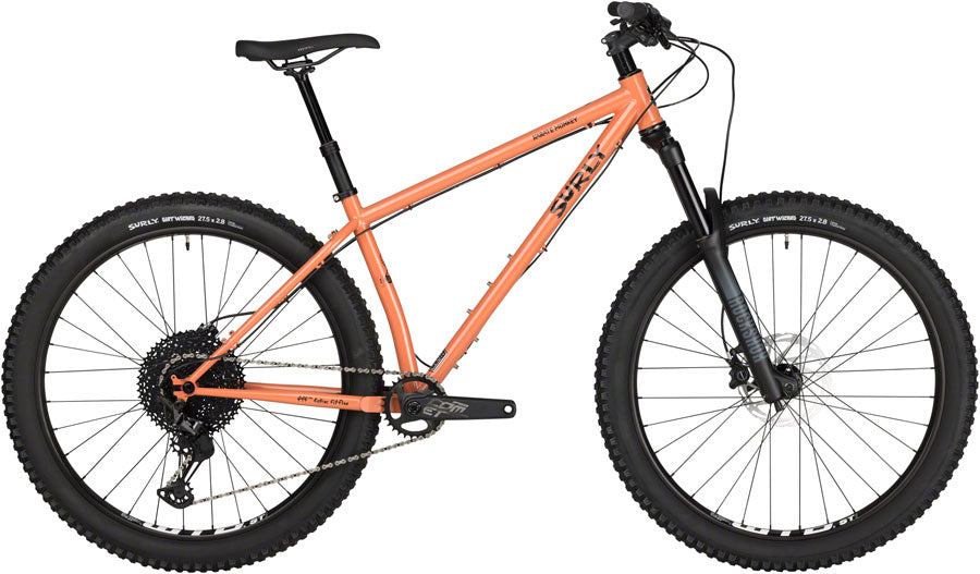 Surly Karate Monkey Front Suspension Bike - 27.5", Steel, Peach Salmon Sundae