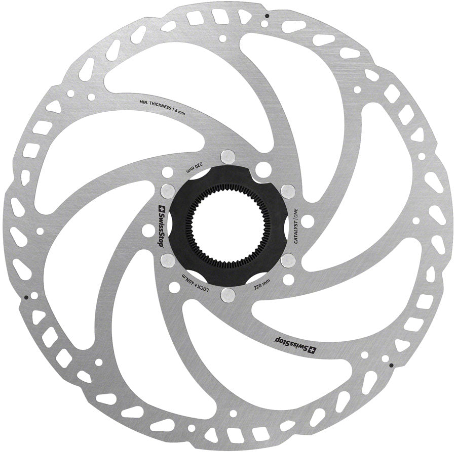 SwissStop Catalyst One Disc Rotor - Silver - 220mm, Center-Lock, Two Piece