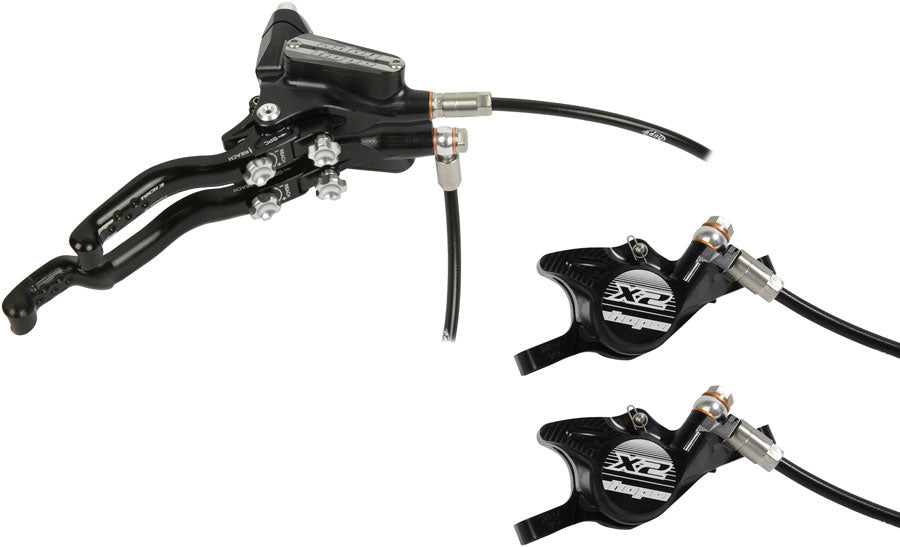 Hope Tech 3 X2 Duo Disc Brake Lever - Front Rear Hydraulic Post Mount Black - Left