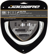 Jagwire Elite Sealed Shift Cable Kit - SRAM/Shimano Ultra-Slick Uncoated Cables - White