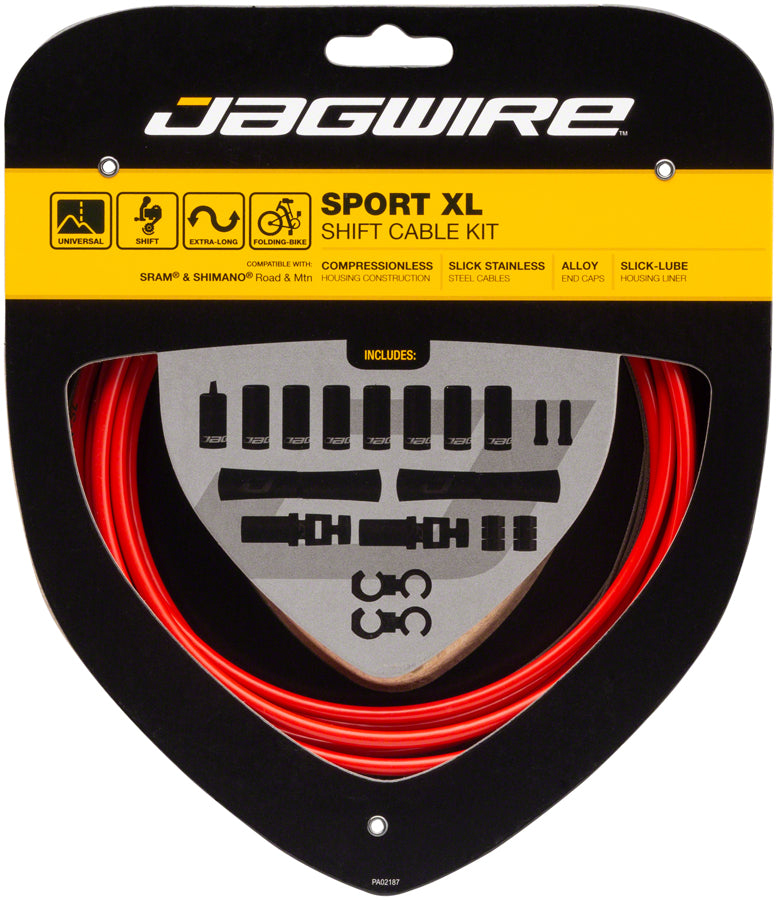 Jagwire Sport XL Shift Cable Kit SRAM/Shimano - Red