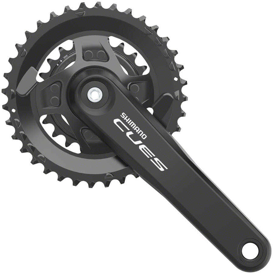 Shimano CUES FC-U4000-2 Crankset - 9/10/11-Speed, Riveted Square Taper JIS Spindle Interface, Black