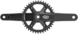 microSHIFT Sword BLK 1x Crankset - 9/10-Speed 110 Asym BCD JIS Square Taper Spindle Interface, Black