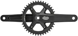 microSHIFT Sword BLK 1x Crankset - 9/10-Speed 110 Asym BCD JIS Square Taper Spindle Interface, Black