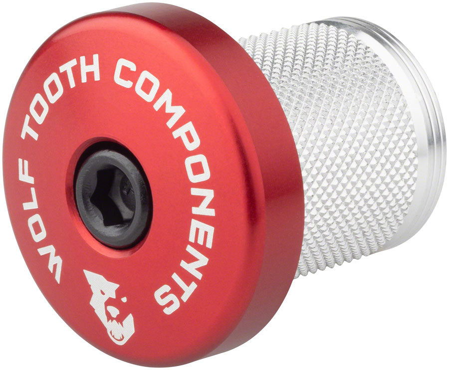 Wolf Tooth Compression Plug with Integrated Spacer Stem Cap - Red