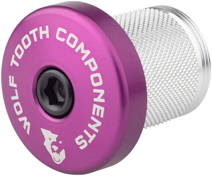 Wolf Tooth Compression Plug with Integrated Spacer Stem Cap - Purple