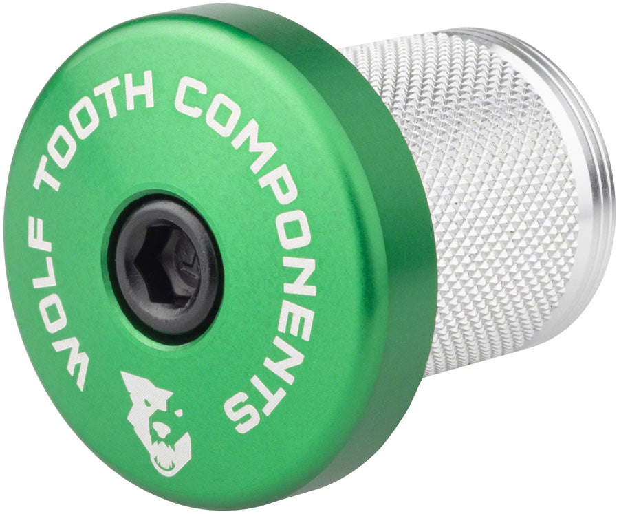 Wolf Tooth Compression Plug with Integrated Spacer Stem Cap - Green