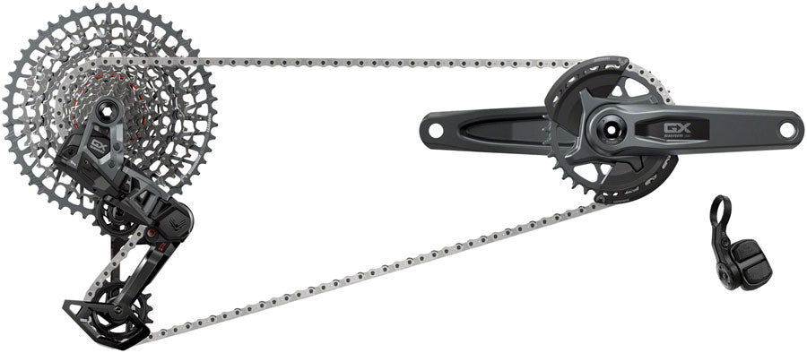 SRAM GX T-Type Eagle Transmission Groupset - AXS POD Controller 10-52t Cassette Rear Derailleur Chain - 175mm Crank