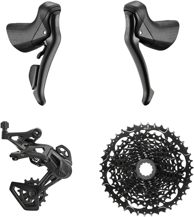 microSHIFT Sword BLK 1x9-Speed Groupset -  Includes Brake/Shifters Rear Derailleur Medium Cage