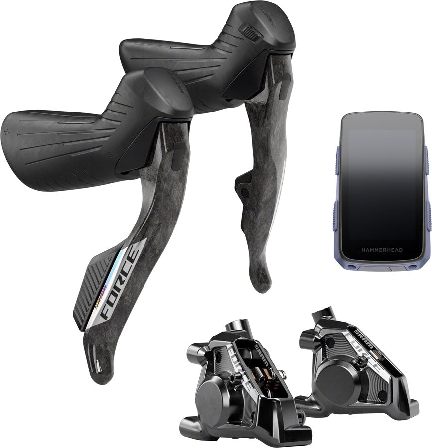SRAM Force eTap AXS Upgrade Kit - Right Left HRD Shift/Brake Levers Flat Mount Calipers Hammerhead Karoo Force Color Edition E1