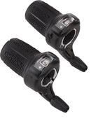 microSHIFT DS85 Twist Shifter Set - Triple Optical Gear Indicator Shimano Compatible - 8-Speed