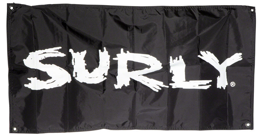 Surly Banner: Black - 18 x 36"