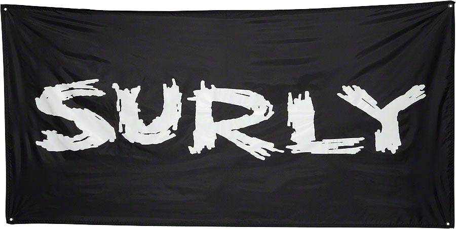 Surly Banner: Black - 36 x 72"