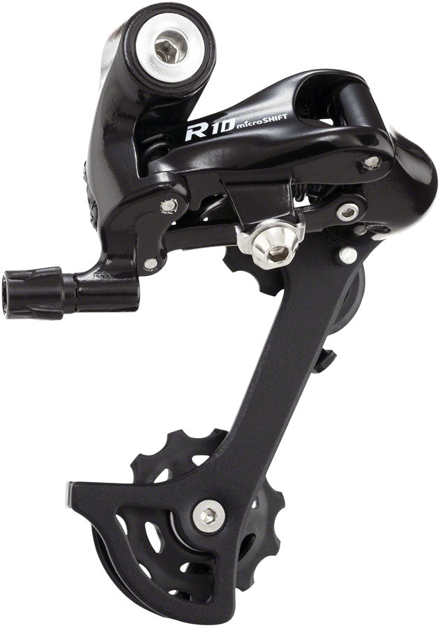 microSHIFT R10 Rear Derailleur - 10 Speed Shimano Compatible Black - Medium