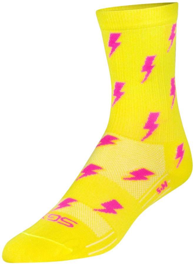SockGuy SGX Lit Socks - 6" Yellow Small/Medium