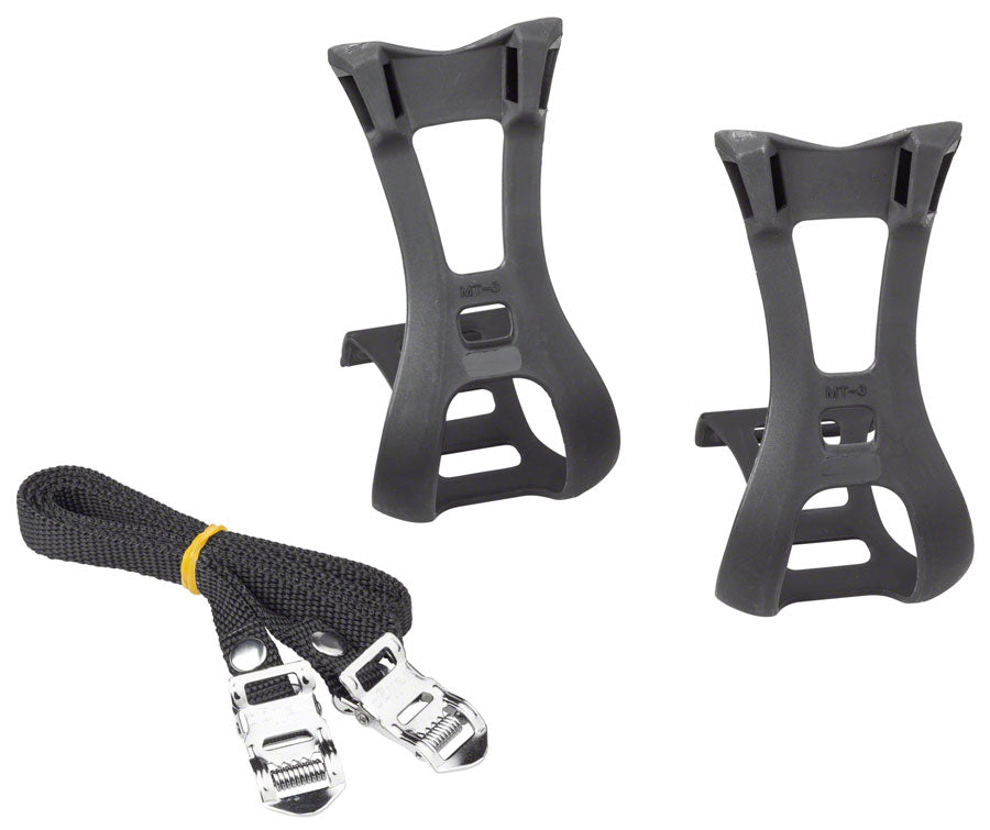 Dimension Toe Clip and Strap Set Black - LG/XL