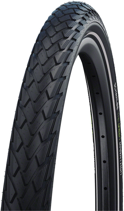 Schwalbe Green Marathon Tire - 700 x 50 Clincher Wire BLK/Reflective Performance Line GreenGuard Addix