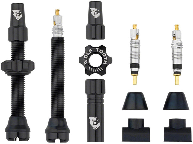 Wolf Tooth Tubeless Valve Stem Kit - 44mm, Black