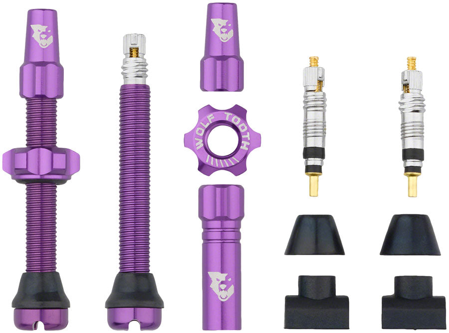 Wolf Tooth Tubeless Valve Stem Kit - 44mm, Purple