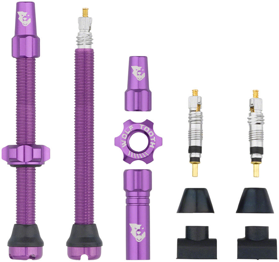 Wolf Tooth Tubeless Valve Stem Kit - 60mm, Purple