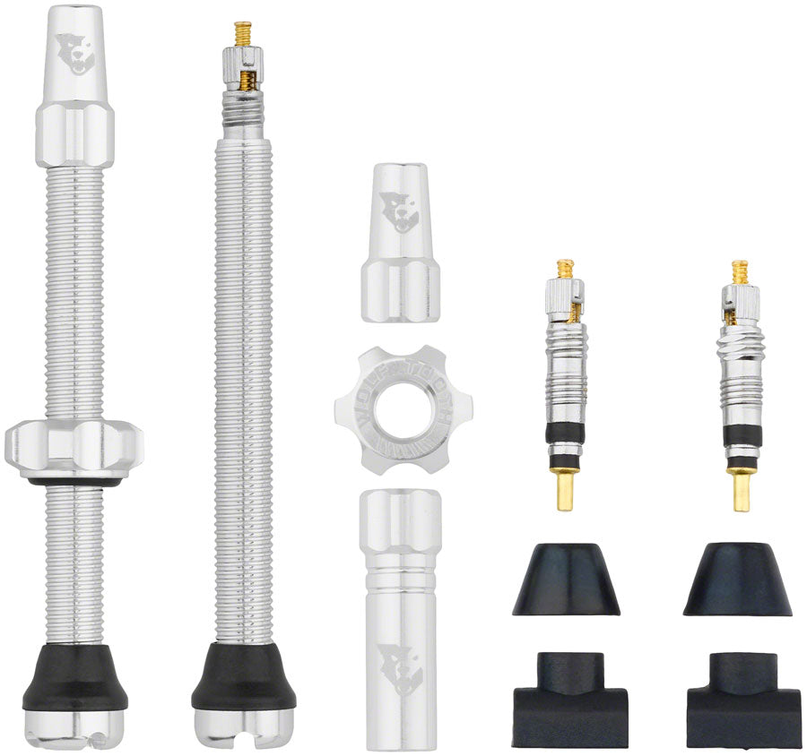 Wolf Tooth Tubeless Valve Stem Kit - 60mm, Silver
