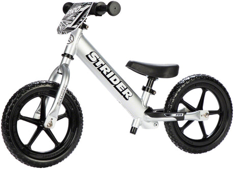 Strider 12 Pro Kids Balance Bike: Silver