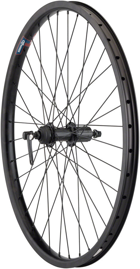 Quality Wheels Value HD Series Rear Wheel - 26" QR x 135mm Center-Lock Disc / Rim Brake HG 10 BLK 36H