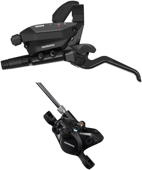 Shimano ST-EF515-L EZ Fire Plus Shift/Brake Lever BR-MT200 Disc Brake Caliper - Left/Front 3x Shift Post Mount 2-Piston  BLK