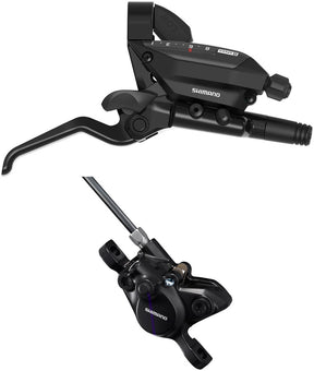 Shimano ST-EF515-8R EZ Fire Plus Shift/Brake Lever BR-MT200 Disc Brake Caliper - Right/Rear 8-Speed Post Mount 2-Piston  BLK