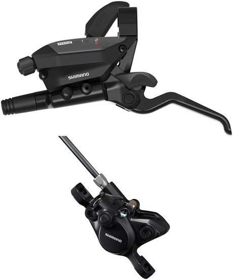 Shimano ST-EF515-2L EZ Fire Plus Shift/Brake Lever BR-MT200 Disc Brake Caliper - Left/Front 2x Shift Post Mount 2-Piston  BLK